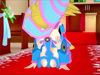 dark mage sucks cock in the temple 😈