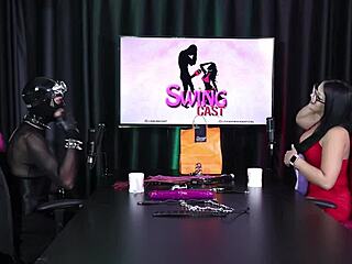 In this casual menage, ramona 69 enjoys the sheer red lingerie threesome with full interaction, no chastity involved