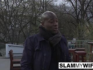 Blonde Slut Takes Huge Black Cock in Ass for Cumshot