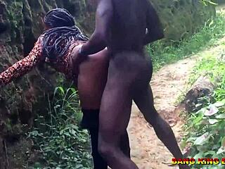 Ebony Amateur Housewife Caught Banging African Hunter for Bush Meat in Hardcore Scene