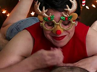 Hey, it's Christmas 2023, and we're giving each other handjobs and blowjobs under the tree