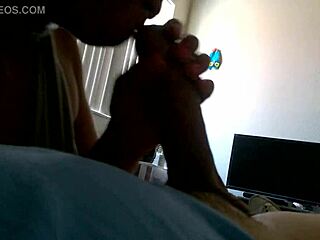 I watch her swallow after deepthroat blowjob in pro video