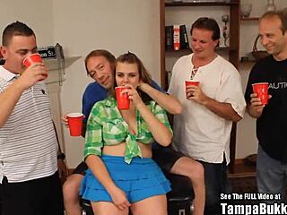 i can't believe this big tit gangbang with anal creampie action