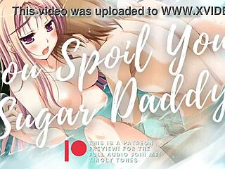 Sugar baby blows sugar daddy