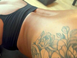 Girl With Tattoo Farts Using Pussy Close-Up After Pulling Out Dick In Homemade Panties Scene