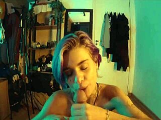 A skinny guy enjoys a sloppy suck on his dick in this casual tale.