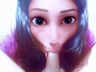 deepthroat blowjob session with intense sucking