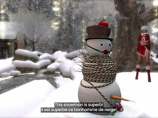 Young santa wife fucks with elves at christmas