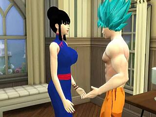 vegeta fucks chichi's ass next to her cuckold huband