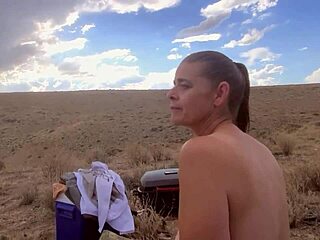 ginger b tans under the high desert sun