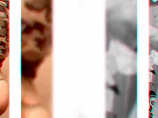 Ebony babe with big shaved ass and tits twerks hard while fingering her wet pussy