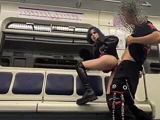 Imagine the thrill of a blowjob in a moving train car.