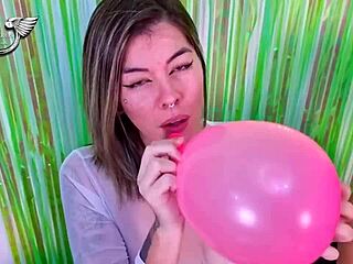 playing with balloons among friends