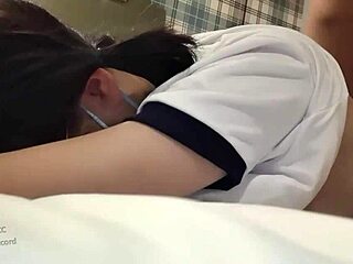 Yo, check this cute Asian Chinese babe with a big butt getting pounded close-up