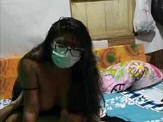 My stepsister climbs on me, strips, and we go wild.