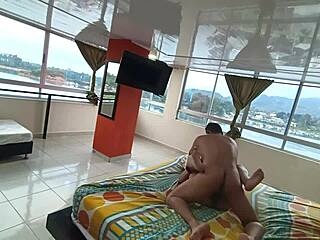 Intense Hardcore Sex With Boss's Wife, Creampie In Hotel Bed