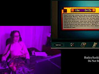 blackmoor manor play through part 2, big tits brunette bbw naked in game