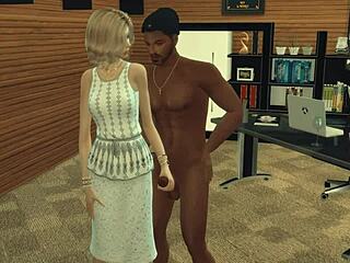 Yo, check Sims 4 Merry Farmers Part 4 with a huge black friend! 😜