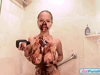 Wow! Teen Paris Milan Covers Her Body in Chocolate for Teasing