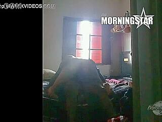 Housewife rides big black cock early morning