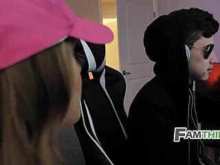 stepsis kenzie madison sucks gamer juan loco's cock in taboo fantasy