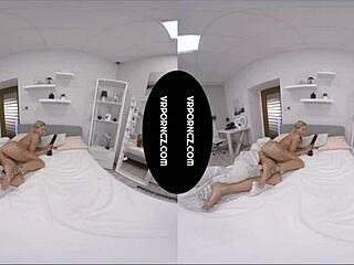 Big Black Dildo Stretches Tight Czech Milf Pussy in Intense VR Action.