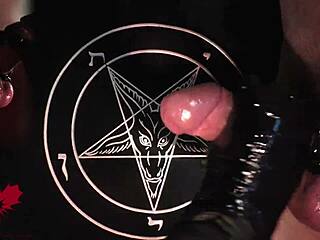 i give handjob in latex gloves as tribute to baphomet
