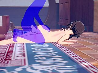 In this konosuba hentai, megumin gets hard sex with handjob, blowjob, and gets fucked