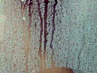 Bathroom surprise with mature Latina.