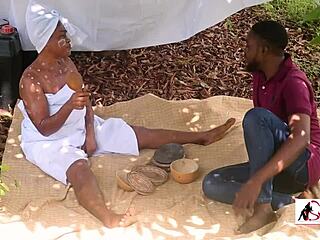 Man, he just bangs her hard right under the mango tree!