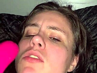 abby kiss casually deepthroats her soaked vibrator in a fun solo session