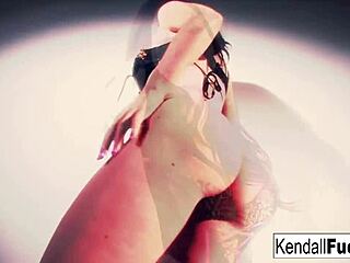 kendall's sexy tease shows her nude tits and ass in solo session