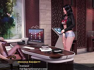 girl licks secretarys ass in fashionbusiness hentai game