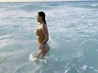 Monika Fox Swims In Atlantic Ocean And Poses Naked On Public Beach!