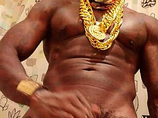 Hallelujah Johnson Worships This Huge Monster Cock, Stroking It to Cumshot