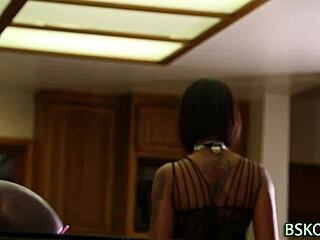 Pornstar takes a thrilling ride on toy in intriguing ebony group scene