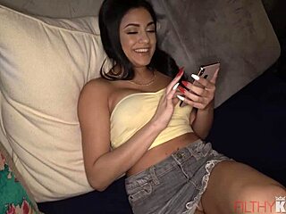 Slutty step-sister discovers my porn and eagerly offers rough sex tips with her big ass.