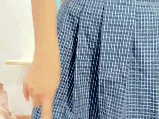 I can't deny my cock to my slutty niece, she begs to ride it on top