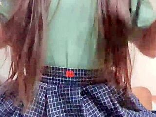 I can't deny my cock to my slutty niece, she begs to ride it on top