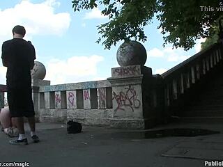 Pale British Slave Public Fucked in Kinky Group Domination Fetish