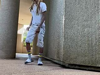 Amateur Deepthroats Big Black Cock Outdoors First Time.