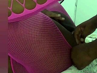 Latina in lingerie enjoys carnival fun