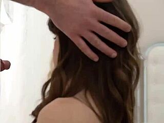 skinny teen 18+ teases in hd before threesome blowjob