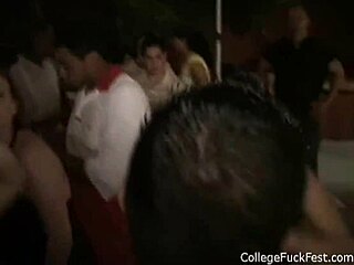 Feeling The Thrill As The Blonde Teen Rides Cock At The College Fuck Fest