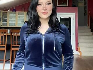 Canadian student unboxes and tries on Juicy Couture tracksuit