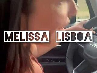 She Sucked the Big Black Cock in the Car Until He Came in Her Mouth