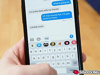 Keely Rose deepthroats stepbro's big cock.