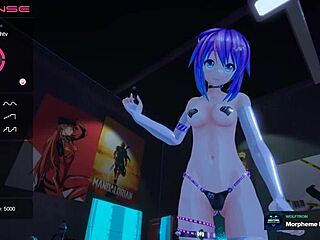 This hentai girl dances for you in cosplay