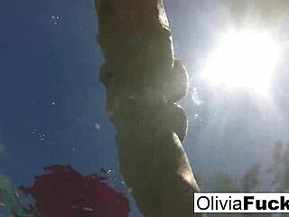 Olivia Has Summer Fun Masturbating In The Pool!