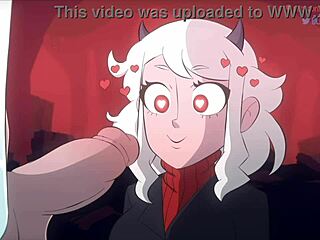 Helltaker Cartoon Babe Delivers a Steamy Blowjob in Wild Sexy Action for Ultimate Thrills